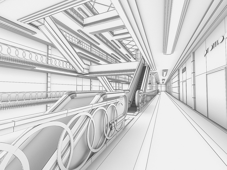 Shopping Mall interior in Architecture - product preview 5