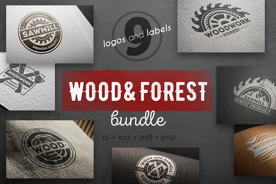 Wood work logo kit