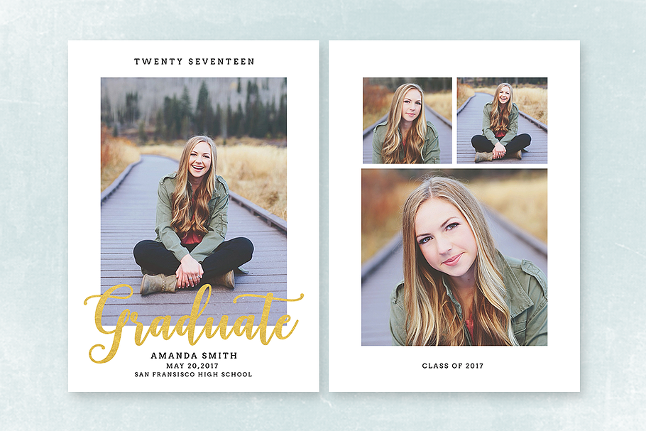 Senior Graduation Announcement 036 in Card Templates - product preview 8