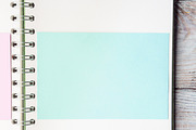 Open notebook blank page to fill with text