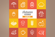 Outlined autumn icons