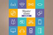 Outline hipster icons