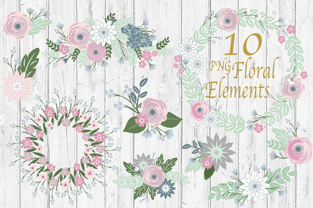 Floral Bouquet Clipart 50% Off in Illustrations - product preview 8