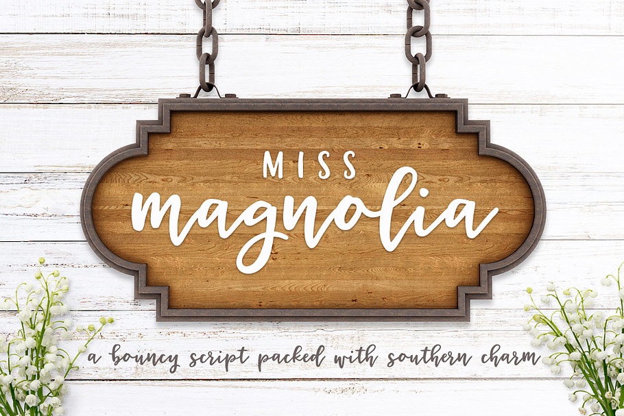 Miss Magnolia in Lettering Fonts - product preview 8