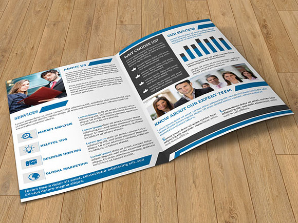 Corporate brochure - Bifold-V62 in Brochure Templates - product preview 2
