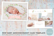 AN013 Newborn Baby Card Announcement