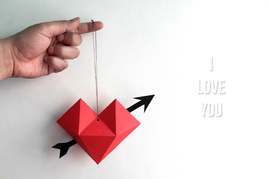 DIY Heart dangler- 3d papercrafts