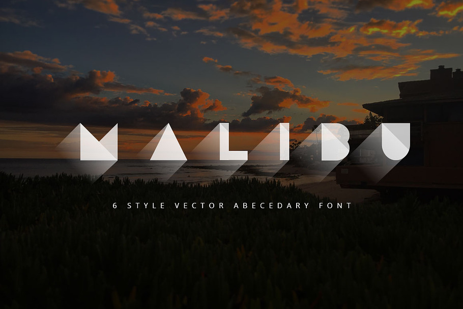Malibu Vector Abecedary Font in Logo Templates - product preview 8