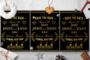 Golden Save The Date Card Template