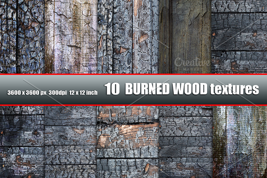 Burned wood grunge texture