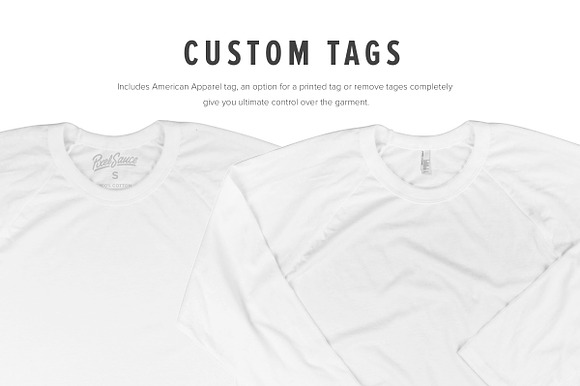 American Apparel BB453 3/4 Raglan in Product Mockups - product preview 5