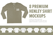 8 Premium Henley Shirt Mockups