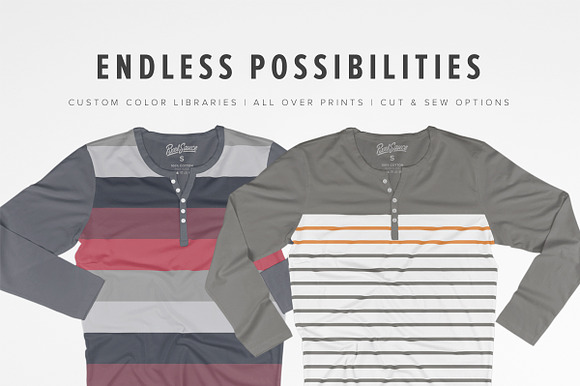 8 Premium Henley Shirt Mockups in Product Mockups - product preview 1