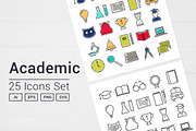 Academic School Icons Set