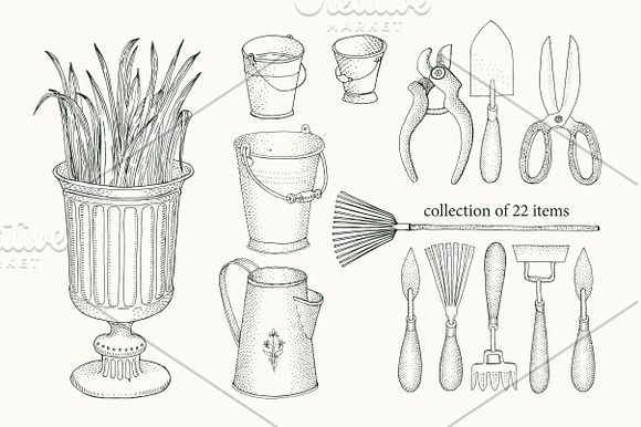 Gardening Vector Collection in Illustrations - product preview 1