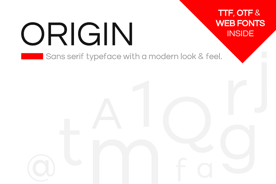 ORIGIN - Modern Typeface + Web Fonts
