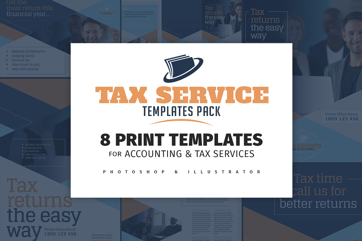 Tax Service Templates Pack in Flyer Templates - product preview 8