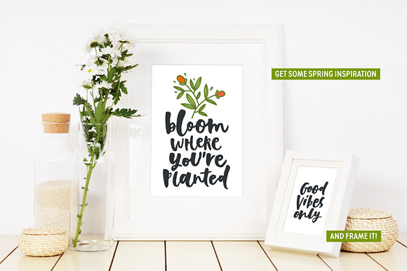 Spring! Letterings+graphics+patterns in Illustrations - product preview 6