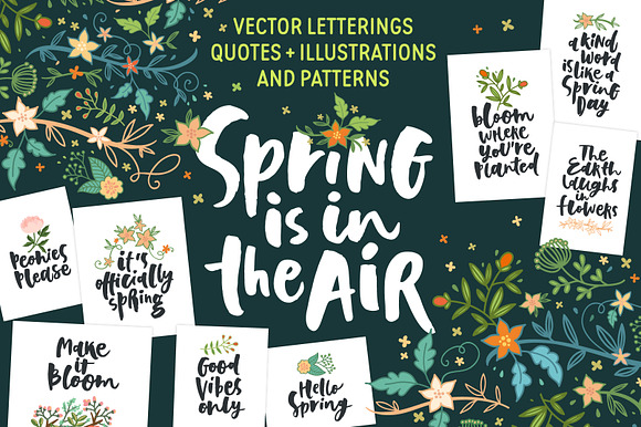 Spring! Letterings+graphics+patterns in Illustrations - product preview 7