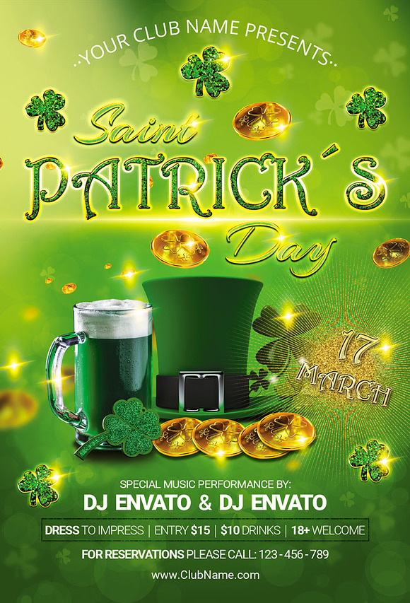 St Patricks Day Flyer Poster in Flyer Templates - product preview 1