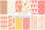 Hand Drawn Vector Triangle Patterns