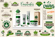 Medical marijuana logo template