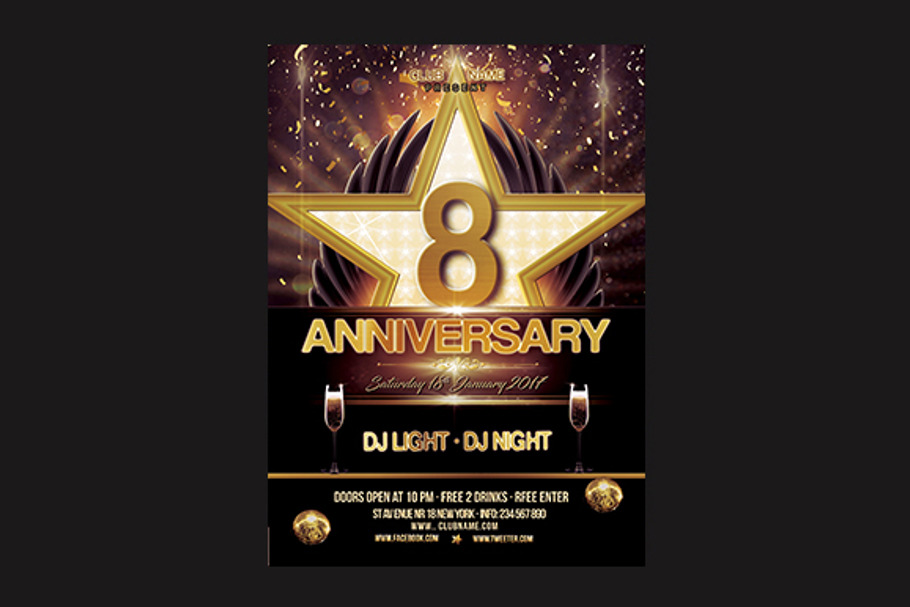 Anniversary Flyer in Flyer Templates - product preview 8