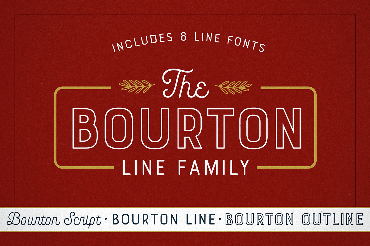 Bourton Line Family in Outline Fonts - product preview 8