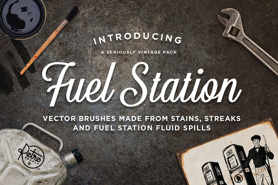 Fuel Station | Vector Grime Brushes in Photoshop Brushes - product preview 8