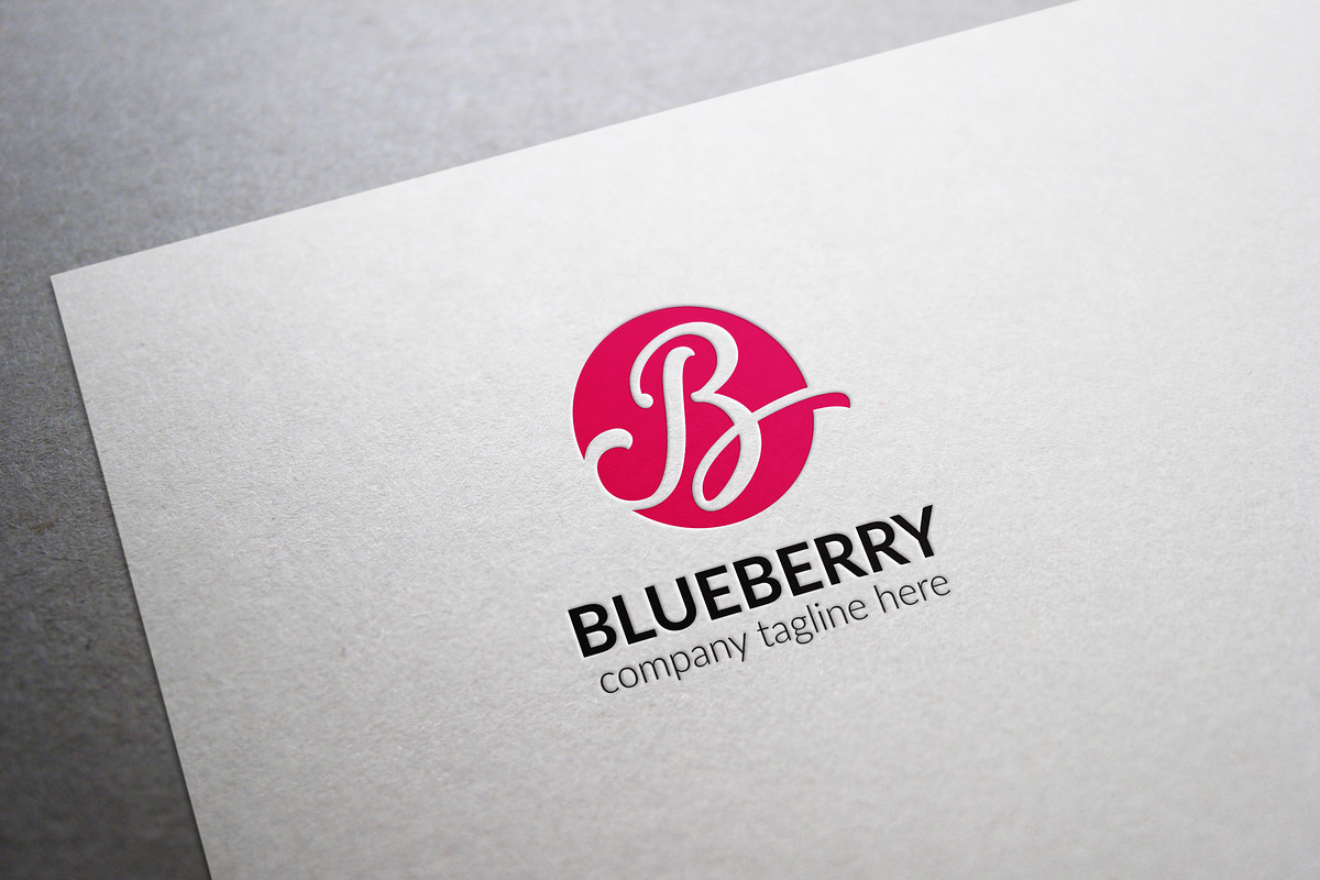 Blueberry Letter B Logo in Logo Templates - product preview 8