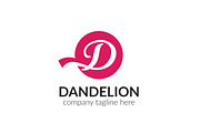 Dandelion Letter D Logo