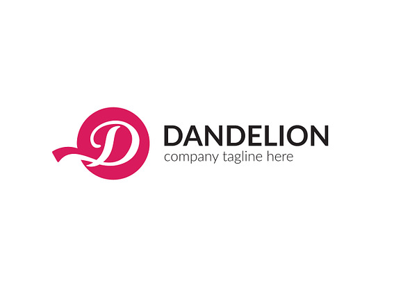 Dandelion Letter D Logo in Logo Templates - product preview 2