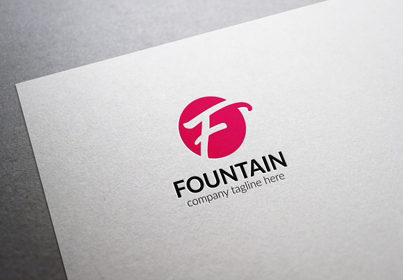 Fountain Letter F Logo in Logo Templates - product preview 1