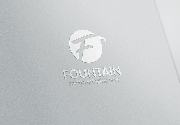 Fountain Letter F Logo in Logo Templates - product preview 3