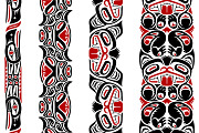 Haida styled seamless patterns (12x)