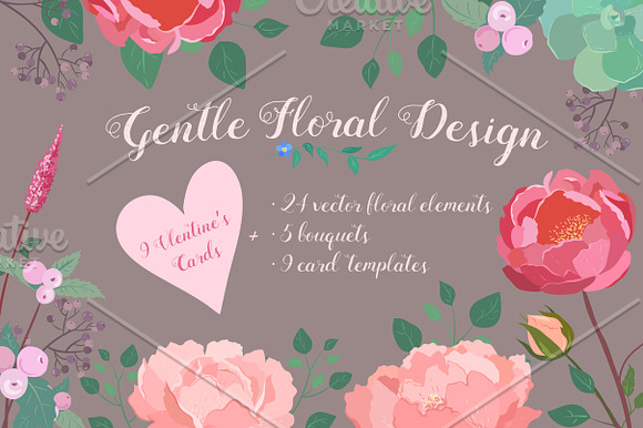 SALE! Gentle Floral Design in Illustrations - product preview 6