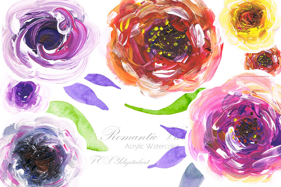 watercolor floral clipart 