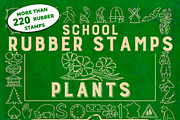 RUBBER STAMPS : PLANTS + 2 BONUS