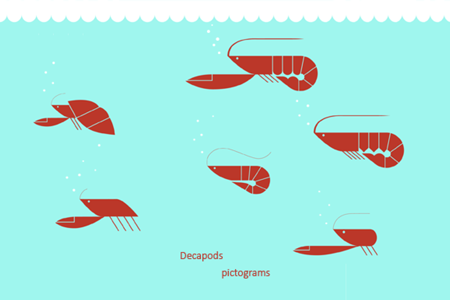 Crustaceans pictograms