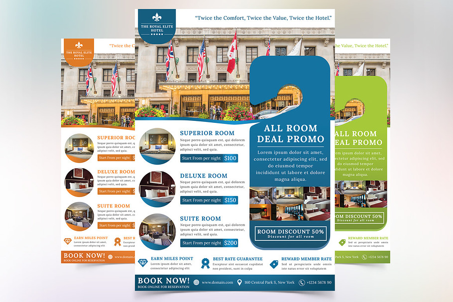 The Royal Elite Hotel Flyer Template in Flyer Templates - product preview 8