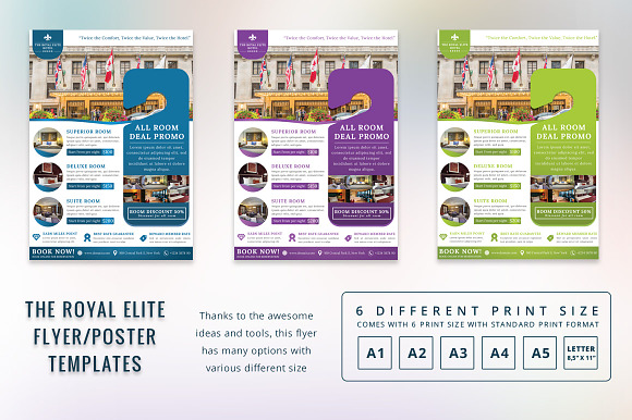 The Royal Elite Hotel Flyer Template in Flyer Templates - product preview 1