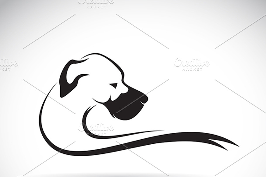 Vector of a dog (great dane) in Graphics - product preview 8