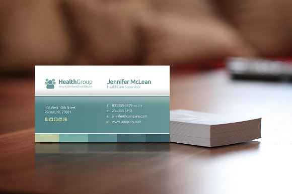 Healthcare Business Cards in Business Card Templates - product preview 2