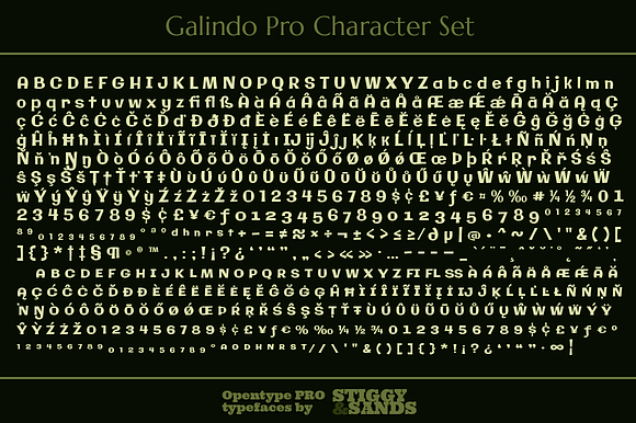Galindo Pro in Display Fonts - product preview 4