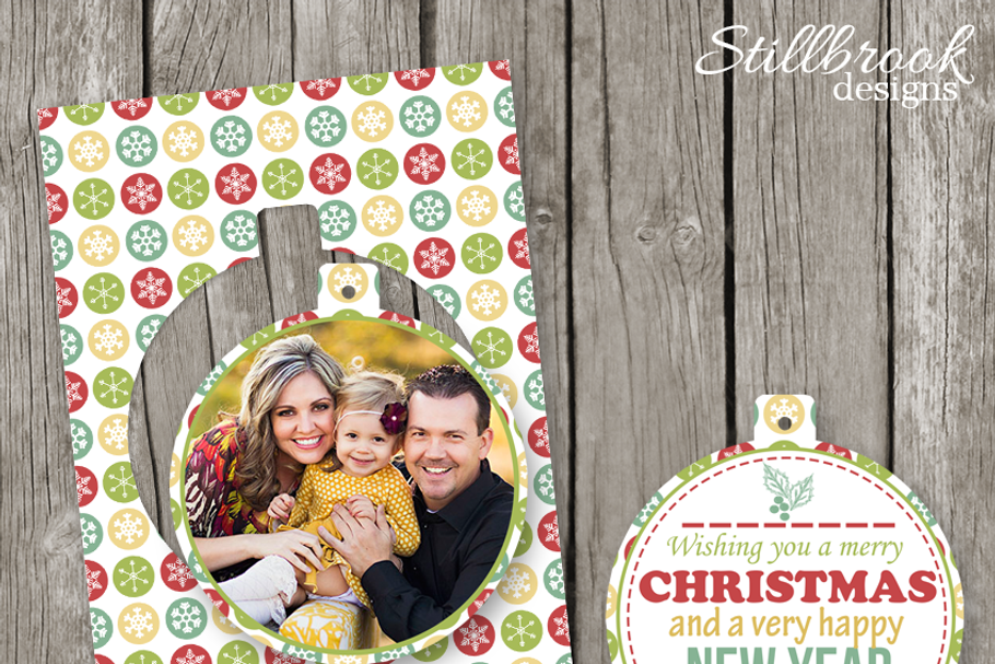 Christmas Card Template for Millers in Card Templates - product preview 8