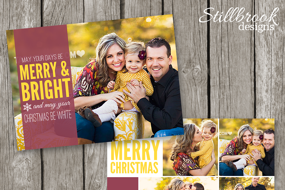 Christmas Card Template Photographer in Card Templates - product preview 8
