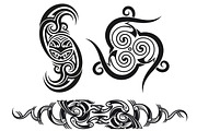 Tribal tattoo patterns (3x)