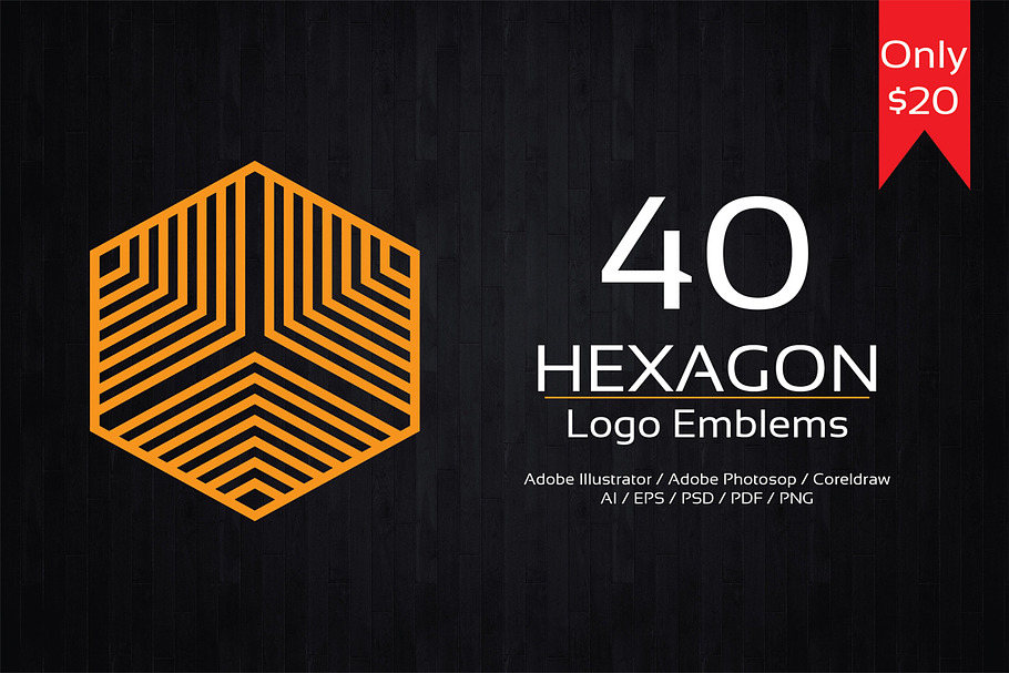 Hexagon Logo Emblems