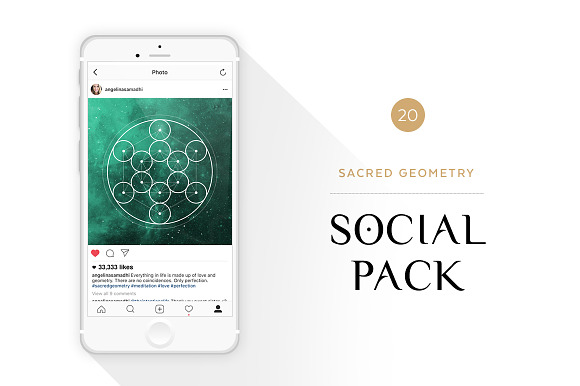 Sacred Geometry Social Media Pack in Instagram Templates - product preview 2