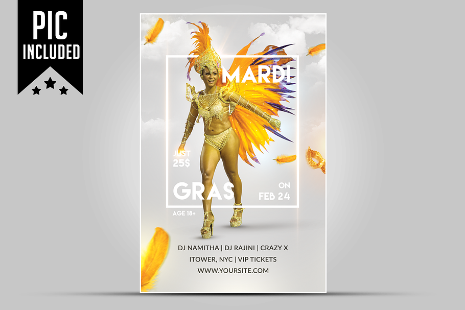 Mardi Gras Carnival Flyer in Flyer Templates - product preview 8